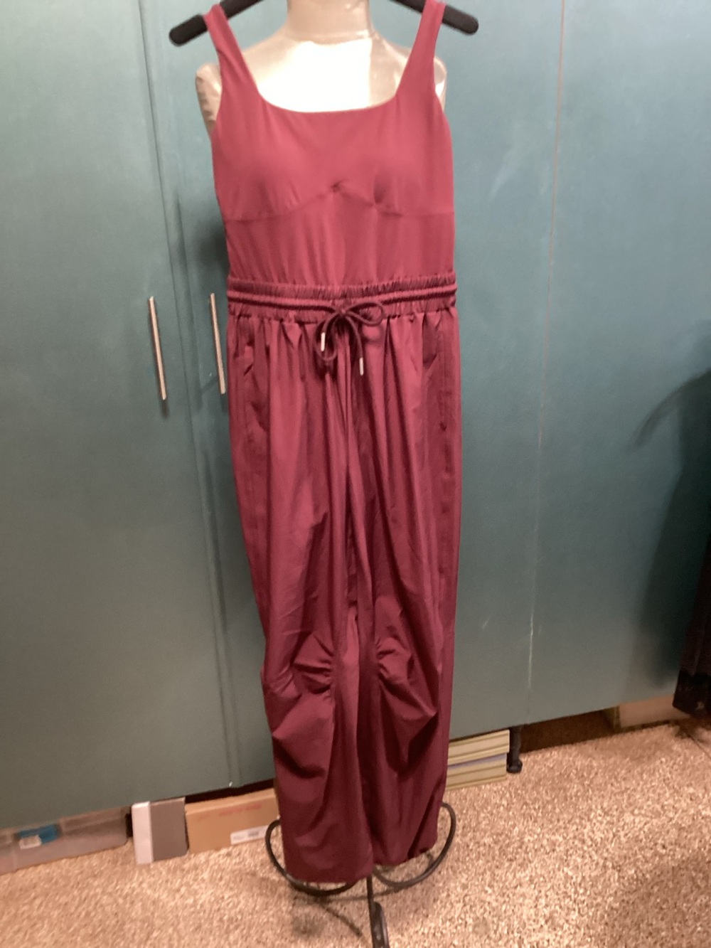 NWT burgundy jumpsuit